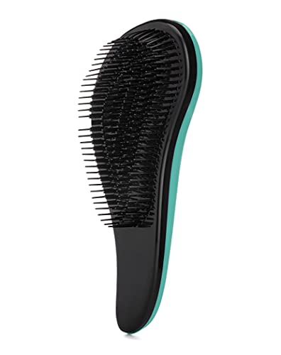 Curly Girl Breeze Thru Detangling Brush | Hair Detangler Hairbrush for Adults & Kids | Gets Rid of Tangles & Knots in Natural, Curly, Straight, Wet or Dry Hair (Turquoise)