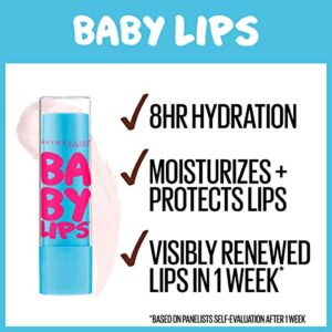 Maybelline New York Baby Lips Moisturizing Lip Balm 3-pack, Lip Care Essentials, 3 Shades,MULTI-SHADE,0.15 Ounce (Pack of 3)