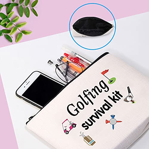 Golfing Survival Kit Makeup Bag Golfing Gift Golf Accessories Gift for Mom Golfer Humor (Golfing Survival Makeup)
