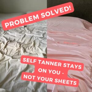 Tan Fan Self Tanner Sleep Sac - Keep Tan On Without Stained Bed Sheets - Self Tan Sleep Sack for Sunless Tan, Spray Tanning, Fake Tan, Lotion, Mousse, Foam - Lightweight Breathable - Won't Rub Off Tan