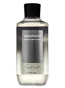 bath and body works men’s collection graphite 3-in-1 hair face and body wash 10 fluid ounce