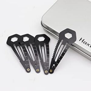 Haxtec Multi Tool Tactical Hair Clips - Multi-Functional EDC Survival Kit Christmas Gifts For Girls Women (10 Pack)