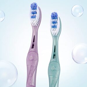 Oralphi Smiling Guardian Toothbrush - Medium Bristles for Adults, 6 Count