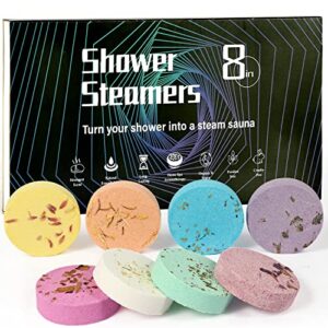 jclover shower steamers aromatherapy shower bath bombs with pure essential oils for home spa. bath steamer gift set for lovers, wife, moms, christmas birthday mothers’ valentines’ day