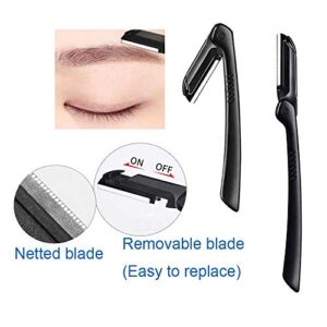 Eyebrow Razor, 5 in 1 Eyebrow Kit, Professional Eyebrow Grooming Set, Eyebrow Trimmers Set for Women and Men, Including Brow Razors Trimmer, Brush, Eyebrow Scissors, Slant Tweezers