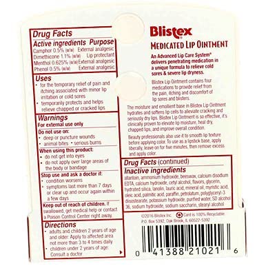 Blistex Lip Medicated Ointment (Pack of 3)