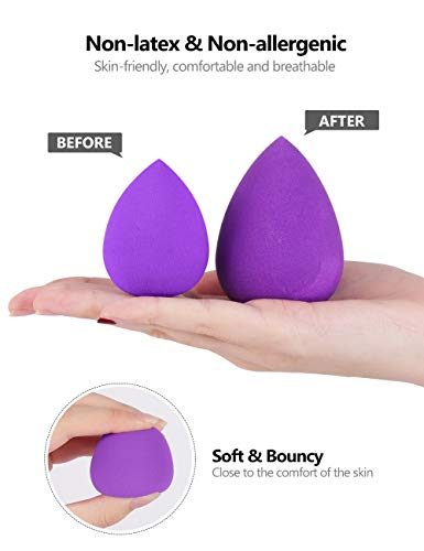 InnoGear Makeup Sponge, 10 Pcs Makeup Sponges Blender Set Beauty Cosmetic Foundation Blending Applicator Puff, Flawless for Liquid Cream Powder (Multi colored)