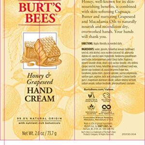 Burt's Bees Hand Cream, (Package May Vary) Honey & Grapeseed Oil 2.6 Ounce