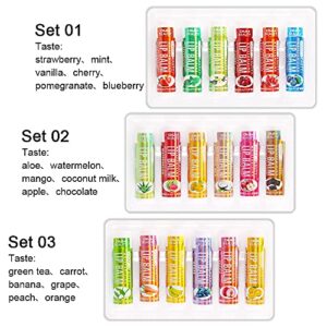 6 Pcs Fruit Flavored Lip Balm for Lip Care on Chafed,Chapped or Dry Cracked Lips. Lip Balms Moisturizs Care Holiday Gift, Natural Lip Balm Chapstick Set, Lip Balm with Spf for Girls or Mens Lip Balm