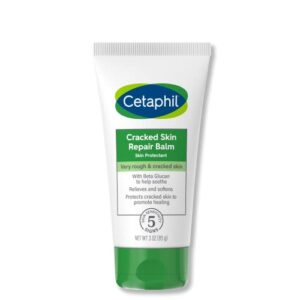 cetaphil cracked skin repair balm, 3 oz, for very rough & cracked, sensitive skin, protects, soothes & restores deeper cracks, hypoallergenic, fragrance free, (packaging may vary)
