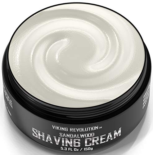 Luxury Shaving Cream for Men- Sandalwood Scent - Soft, Smooth & Silky Shaving Soap - Rich Lather for the Smoothest Shave - 5.3oz