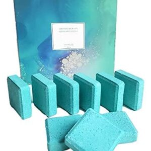 Shower Steamers - Set of 9 Shower Bombs with Essential Oils - Eucalyptus 65 gr Each (Box)