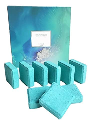 Shower Steamers - Set of 9 Shower Bombs with Essential Oils - Eucalyptus 65 gr Each (Box)