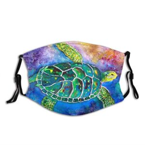 sea turtle face mask watercolorful sea turtle2 mask bandana reusable mouth for adults men women