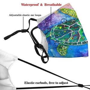 Sea Turtle face mask Watercolorful Sea Turtle2 mask Bandana Reusable Mouth for Adults Men Women