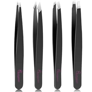 tweezers set-4 pieces gotcha you looked circle punch game – sticker.1 (black)