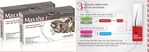 06 Boxes + Free 1 - Maxxhair Help for Hair Strong, Enhances The Health of The Hair - Thuốc Mọc Tóc Maxx Hair-Ship from USA time 7-14 Days