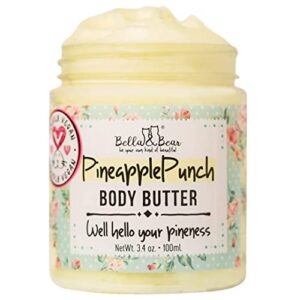 bella & bear pineapple body butter, hydrating formula – vegan travel size, 3.4oz’ (3.4 oz)