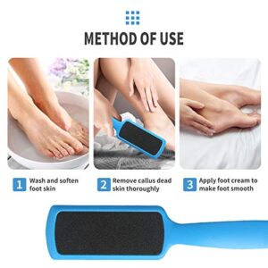Fu Store 3 Pcs Pedicure Foot Files Callus Remover with Double Sided Feet Rasp for Dead Skin Professional Scrubber for Feet