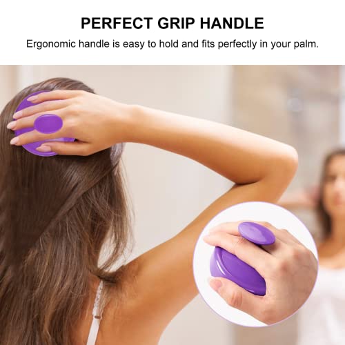 SetSail Hair Scalp Massager Shampoo Brush, Soft Silicone Hair Scalp Scrubber with Ergonomic Handle, Dry and Wet Hair Scalp Brush for Hair Growth, Dandruff Removal, Relax, Blood Circulation, Purple