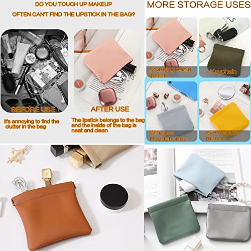 Lambskin Pocket Cosmetic Bag, Pocket Cosmetic Bag, Portable Make Up Bags for Women Waterproof Mini Multifunctional Storage Bag Makeover Bag Travel Storage, for Cosmetics, Headphones