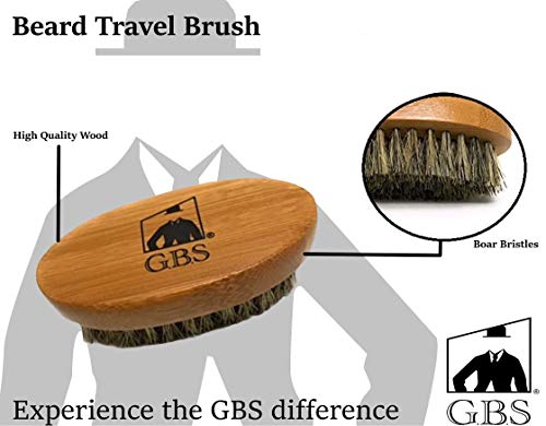 G.B.S Beard Brush Boar bristle for Men Wooden Made With Firm Bristles for Grooming and Soften Your Facial Hair- Professional Beard Brush for Stylish Beard