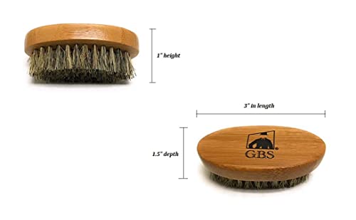 G.B.S Beard Brush Boar bristle for Men Wooden Made With Firm Bristles for Grooming and Soften Your Facial Hair- Professional Beard Brush for Stylish Beard