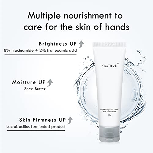 Kimtrue Body Lotion with Hyaluronic Acid 300ml & Hand Cream for dry hands with Niacinamide and 2% Tranexamic acid