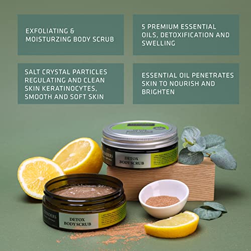 STENDERS Detox Salt Body Scrub & Deep Moisturizing Gold Body Cream For Women. Perfect body care set. Effectively Cleanses, Nourishes and Moisturizes the Skin.