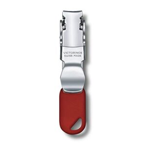 victorinox unisex nail clipper ss red lanyard hole blisternail clipper ss red lanyard hole blister, ss, red, standard