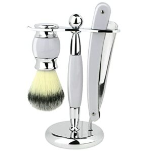 union razors ss5w 3 piece shaving set – white
