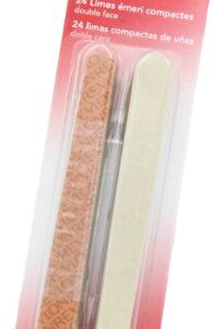 Revlon Compact Emery Boards Nail File, Dual Sided for Shaping and Smoothing Finger and Toenails, 24 Count