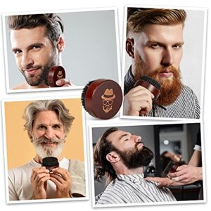 Beard Brush, 100% Boar Bristle Black Walnut Wood Beard Comb Brush for Men To Tame and Soften Your Facial Hair