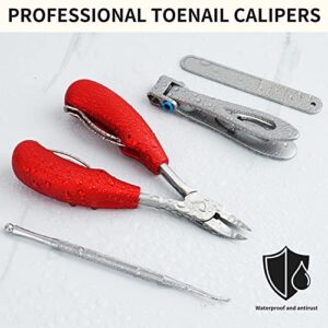 Toenail Clippers for Toenail Clippers for Thick Nails, Professional Nail Clippers for Thick & Ingrown Toenails,Stainless Steel Toenail Clipper Kits for Man & Seniors 4PCS