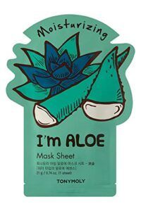 tonymoly i’m real moisturizing aloe mask sheet, pack of 1