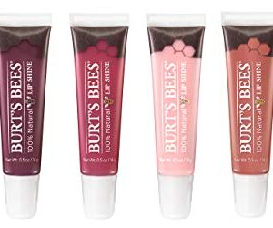 Burt's Bees Lip Balm Easter Basket Stuffers, Moisturizing Lip Shine Spring Gift for Women, for Dry Lips, 100% Natural Makeup, Whisper