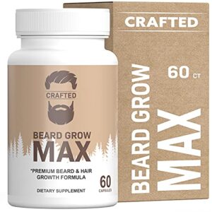 beard growth pills | beard growth vitamins | beard growth supplement | biotin & collagen | beard pills | beard vitamins for all hair types | beard growth biotin (1 pack)