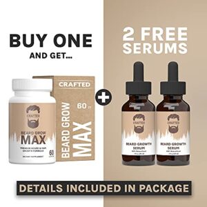 Beard Growth Pills | Beard Growth Vitamins | Beard Growth Supplement | Biotin & Collagen | Beard Pills | Beard Vitamins for All Hair Types | Beard Growth Biotin (1 Pack)