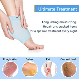 Sptcckare Moisturizing Socks Lotion Gel for Dry Cracked Heels, Spa Gel Socks Humectant Moisturizer Heel Balm Foot Treatment Care Heel Softener Sock (1 Pair)