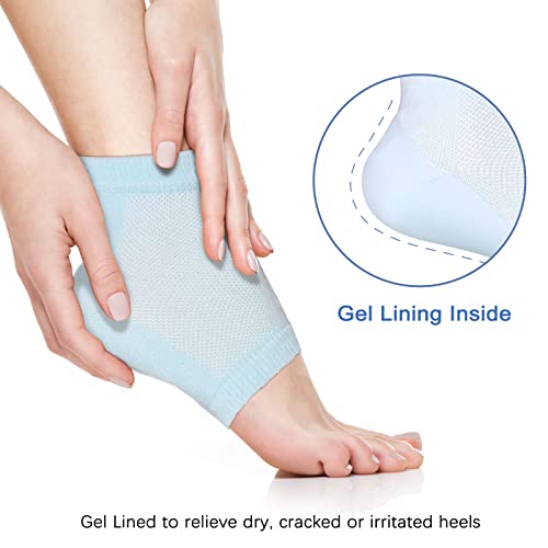 Sptcckare Moisturizing Socks Lotion Gel for Dry Cracked Heels, Spa Gel Socks Humectant Moisturizer Heel Balm Foot Treatment Care Heel Softener Sock (1 Pair)