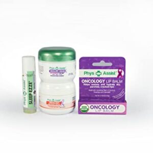 PhysAssist - Comfort kit for Chemo & Radio Patient The Gift of Love, Faith & Support. 2-1.5 oz face and body cream plus lip balm & roll-on