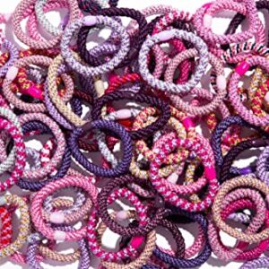 L. Erickson Grab & Go Ponytail Holders, Bejeweled, Set of Fifteen - Exceptionally Secure with Gentle Hold