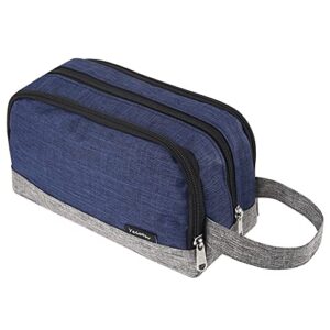 yeiotsy toiletry bag, color clash durable travel toiletry organizer bag (dark blue)