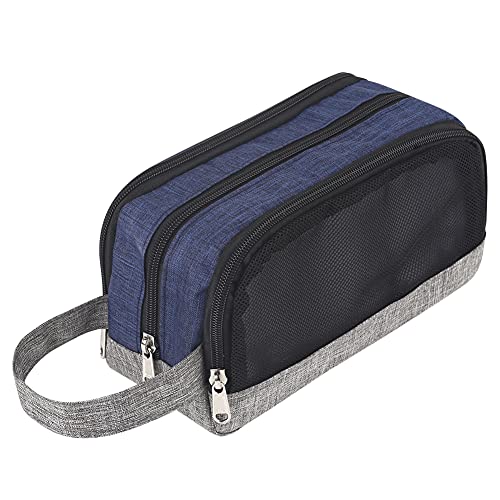 Yeiotsy Toiletry Bag, Color Clash Durable Travel Toiletry Organizer Bag (Dark Blue)