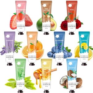 qungco 10 pack hand cream gift set hand lotion for dry cracked hands,natural hand care moisturizing lotion travel size hand lotion for body & dry skin,small hand lotion bulk gifts for women