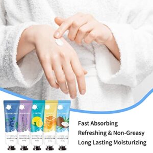 QUNGCO 10 Pack Hand Cream Gift Set Hand Lotion for Dry Cracked Hands,Natural Hand Care Moisturizing Lotion Travel Size Hand Lotion For Body & Dry Skin,Small Hand Lotion Bulk Gifts for Women