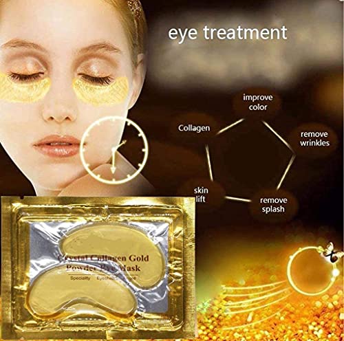 25 Pairs Gold Eye Mask Power Crystal Gel Collagen Masks, Great For Anti Aging, Dark Circles & Puffiness