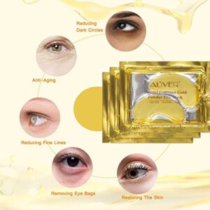 25 Pairs Gold Eye Mask Power Crystal Gel Collagen Masks, Great For Anti Aging, Dark Circles & Puffiness