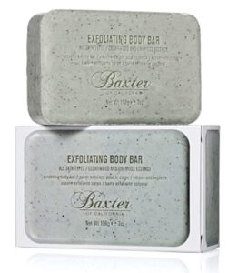 baxter of california exfoliating body bar soap for men with cedarwood and oak moss essence | for all skin types | buffs out dry skin and boosts cell renewal | 7 ounces | holiday gift guide
