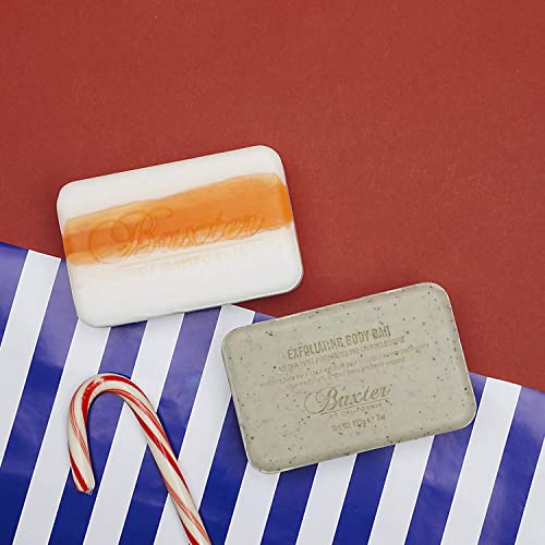 Baxter of California Exfoliating Body Bar Soap for Men with Cedarwood and Oak Moss Essence | For All Skin Types | Buffs Out Dry Skin and Boosts Cell Renewal | 7 ounces | Holiday Gift Guide